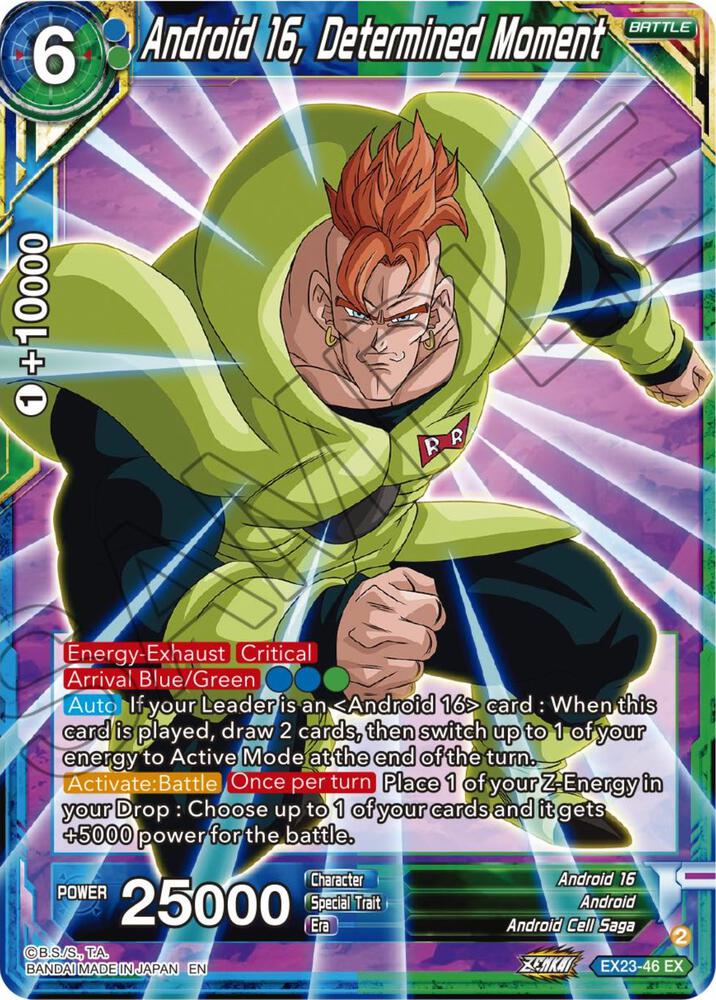 Android 16, Determined Moment - Expansion Deck Box Set 23: Premium Anniversary Box 2023 - Near Mint