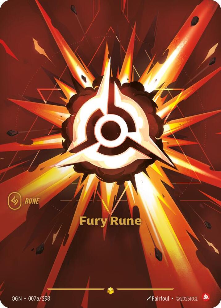 Fury Rune (Alternate Art) - Origins - Near Mint