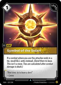Symbol of the Solari - Origins - Near Mint