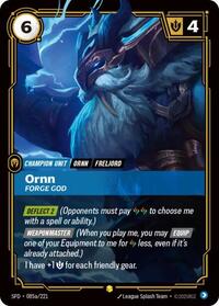 Ornn, Forge God (Alternate Art) - Spiritforged - Near Mint