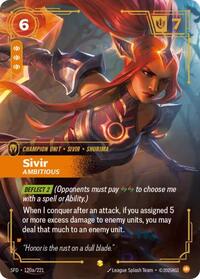 Sivir, Ambitious (Alternate Art) - Spiritforged - Near Mint