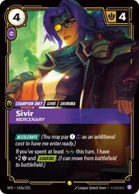 Sivir, Mercenary (Alternate Art) - Spiritforged - Near Mint