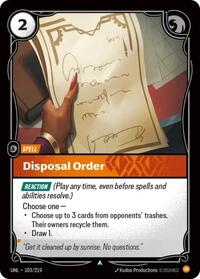 Disposal Order - Unleashed - Near Mint