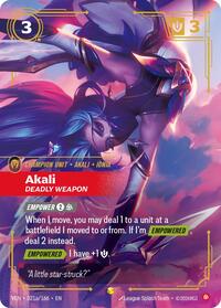 Akali - Deadly Weapon (Alternate Art) - Vendetta - Near Mint