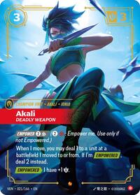 Akali - Deadly Weapon - Vendetta - Near Mint