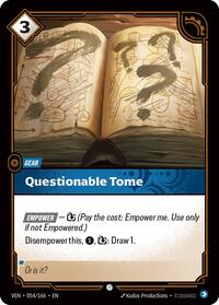 Questionable Tome - Vendetta - Comme neuf