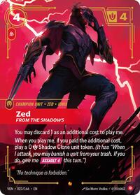 Zed - From the Shadows - Vendetta - Near Mint