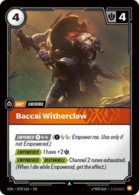 Baccai Witherclaw - Vendetta - Near Mint