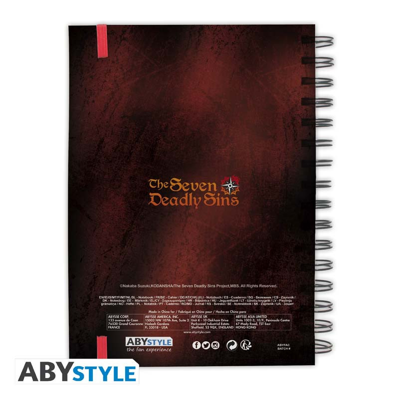 Caderno A5 The Seven Deadly Sins Meliodas and the Sins ABYstyle