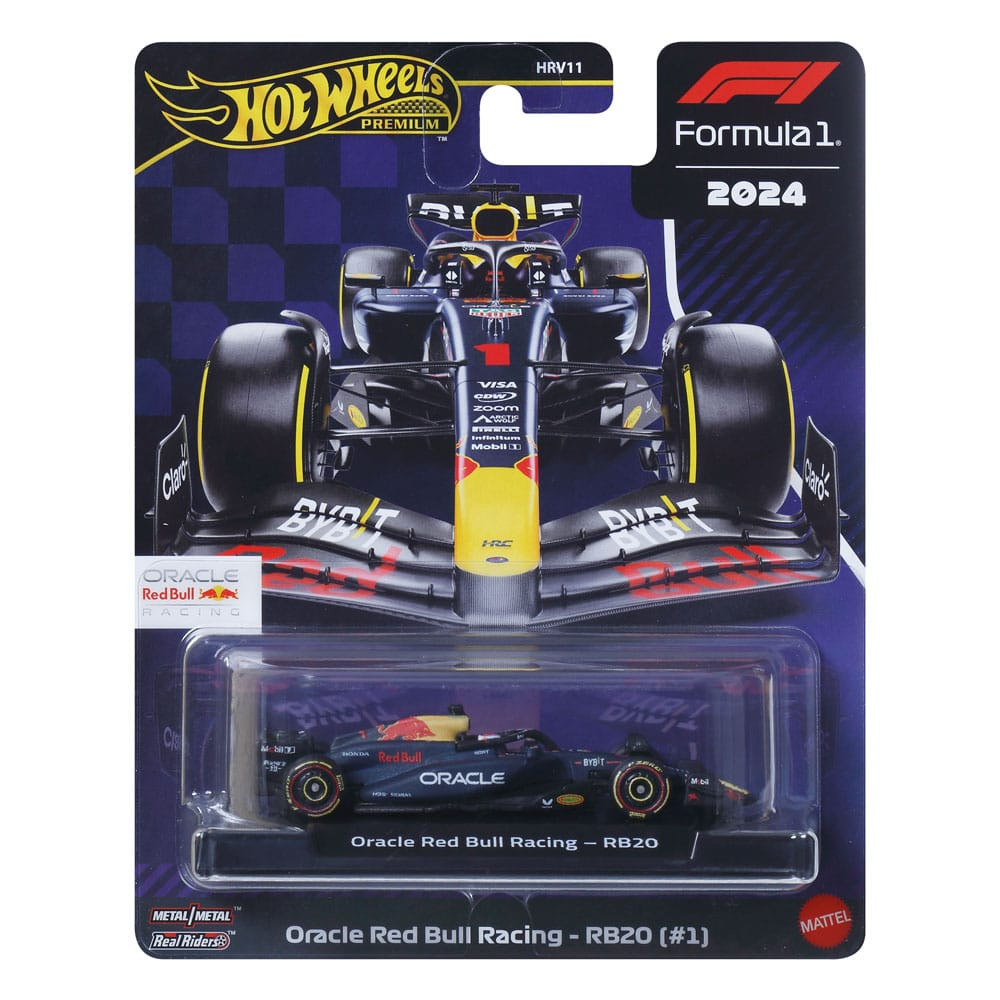 Max Verstappen Red Bull RB20 #1 fórmula 1 Campeão mundial 2024 1:64 HotWheels