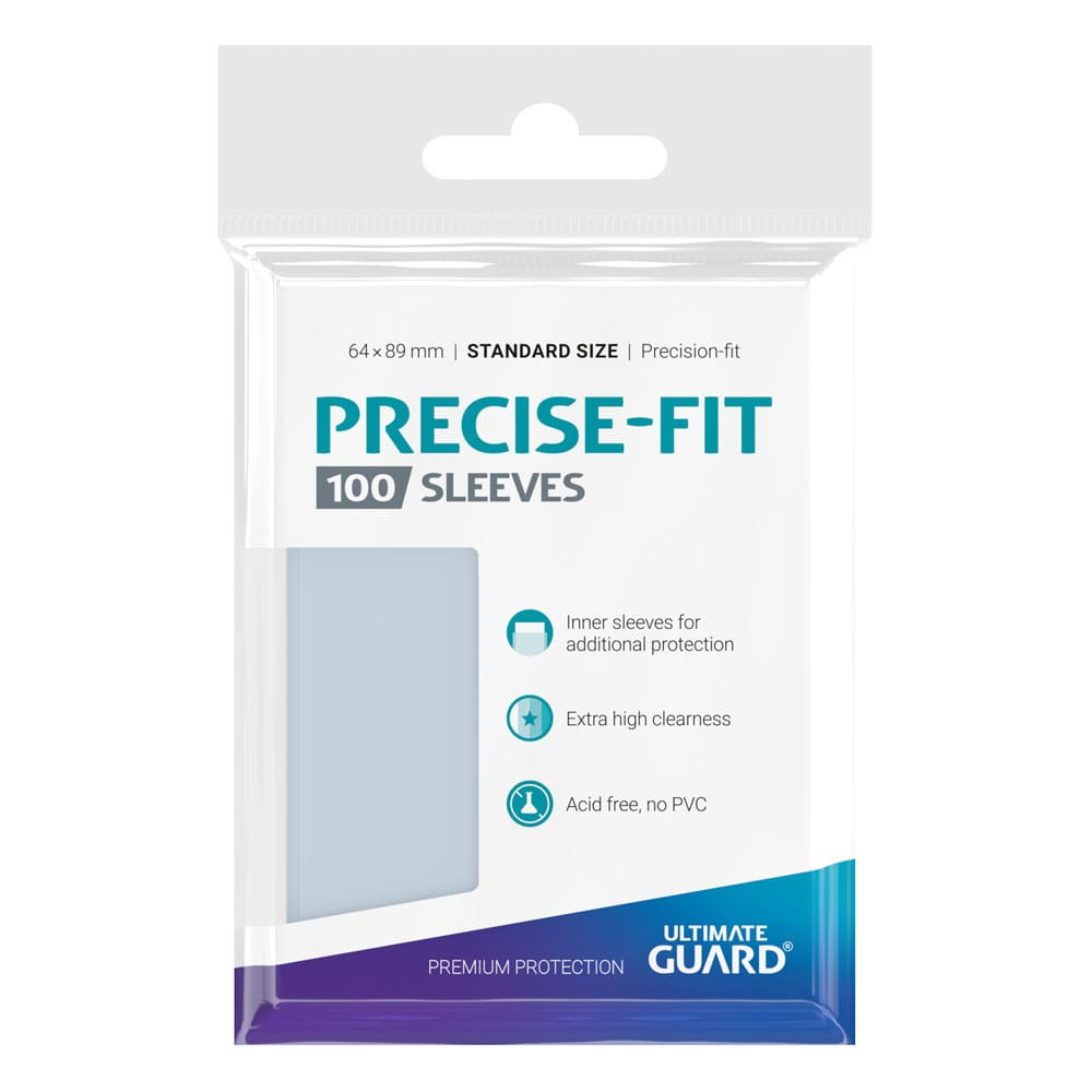 Sleeves Standard Size Precise-Fit Transparent 100 Ultimate Guard