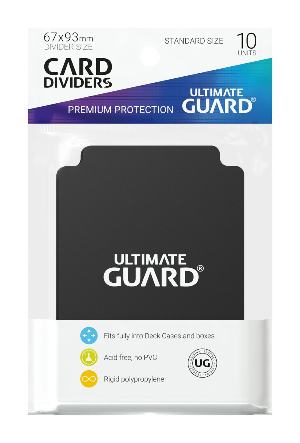 Divisórias para Cartas Standard Ultimate Guard Pretas (10)