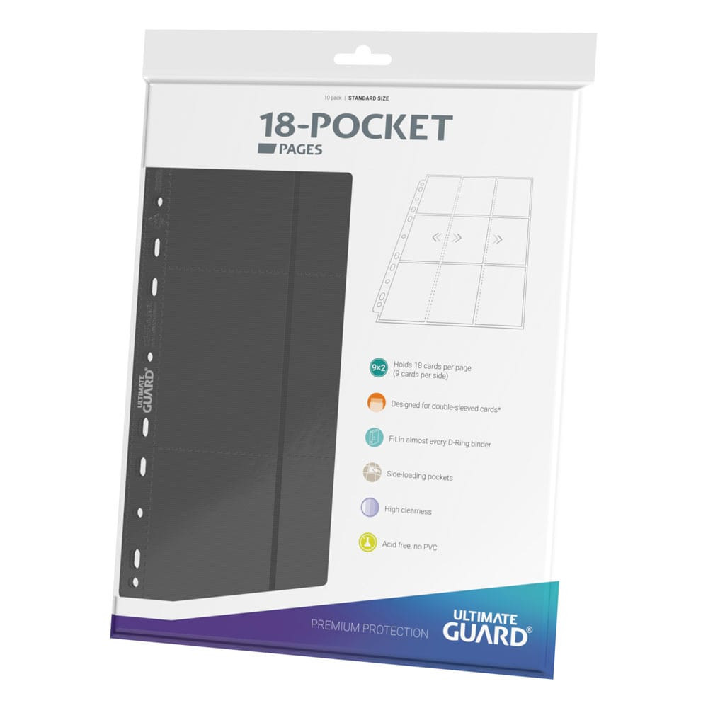 Folhas 18-Pocket Side-Loading Ultimate Guard Cinza