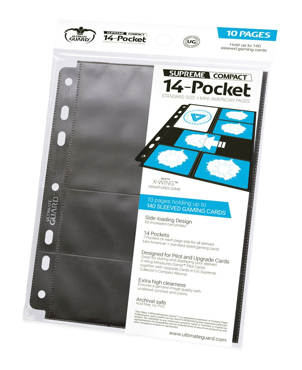Páginas para Binder Ultimate Guard 14-Pocket Supreme Compact Standard + Mini American Preto (10)