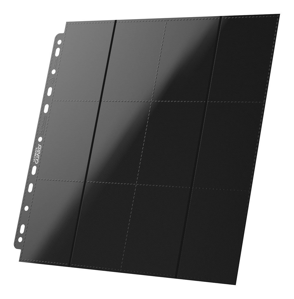 Páginas QuadRow 24 Bolsos Side-Loading Pretas Ultimate Guard