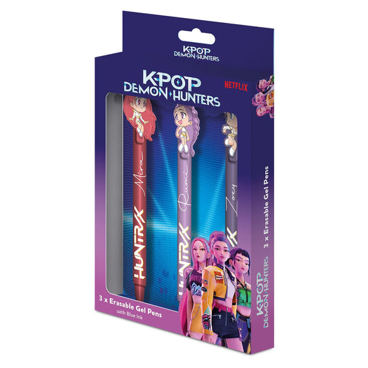 Blister 3 Canetas Apagáveis KPop Demon Hunters